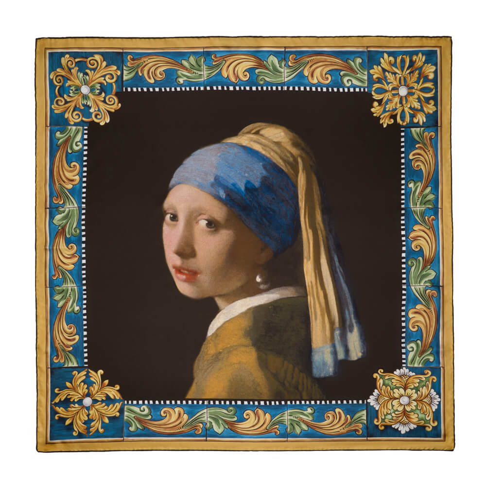 Girl with a Pearl Earring Silk Foulard – Silvio Fiorello