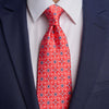 Duomo of Saint Agatha Red Duchesse Silk Tie
