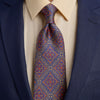 Modica Blue Yellow Orange Duchesse Silk Tie