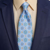 Cathedral of Noto Light Blue Duchesse Silk Tie