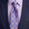 Cathedral of Noto Purple Duchesse Silk Tie