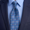 Cathedral of Noto Blue Duchesse Silk Tie