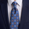 Augustus Blue and Orange Duchesse Silk Tie