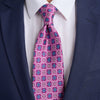 Templum Pink and Magenta Duchesse Silk Tie