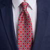 Invictus Red and Light Blue Duchesse Silk Tie