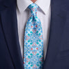 Caput Mundi Light Blue Duchesse Silk Tie