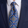 Caput Mundi Blue Duchesse Silk Tie