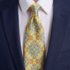 Caput Mundi Yellow Duchesse Silk Tie