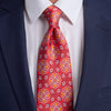 Constantinus Red and Orange Duchesse Silk Tie