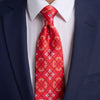Marcus Aurelius Red Duchesse Silk Tie