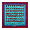 Pochette Gli Imperatori Azzurro e Rosso Seta