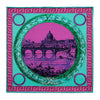 Glory of St.Peter's Fuchsia and Turquoise Silk Pocket Square