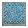 Roman Mosaic Light Blue Silk Pocket Square