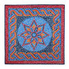 Roman Mosaic Blue Red Yellow Silk Pocket Square