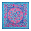 Roman Mosaic Fuchsia and Light Blue Silk Pocket Square