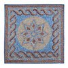 Roman Mosaic Blue and Brown Silk Pocket Square