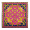 Imperium Fuchsia Yellow Blue Silk Pocket Square