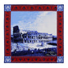 The Colosseum Blue Silk Pocket Square