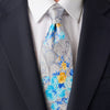 Paisley and Flowers Grey Silk Tie