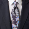 Royal Bloom Black Silk Tie