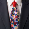 Royal Flowers Multicolour Contrast Knot Silk Tie