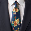 Garden of the Princes Blue and Yellow Silk Tie