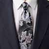 Sicilian Palazzo Black and Grey Silk Tie