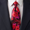Sicilian Palazzo Black and Red Silk Tie