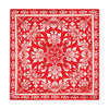 The Flower of Majolica Coral and White Silk Pocket Square