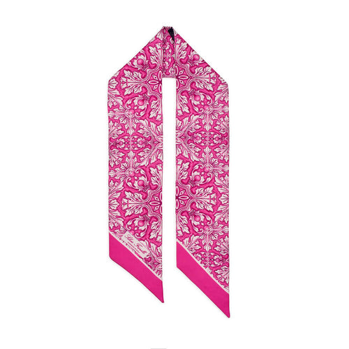 Twilly Fiore di Maiolica Fucsia e Bianco Seta