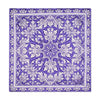 The Flower of Majolica Purple and White Silk Pocket Square