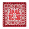 Ceramic Art Red and White Silk Pocket Square
