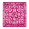 The Flower of Majolica Fuchsia and White Silk Pocket Square