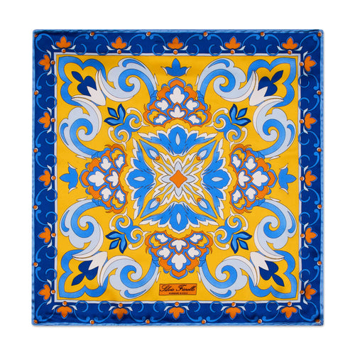 The Sun of Sicily Yellow Silk Pocket Square