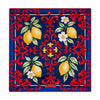 The Scent of Sicily Blue Orange Yellow Silk Pocket Square
