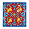 The Scent of Sicily Burgundy and Blue Silk Pocket Square