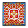 The Art of Caltagirone White Red Yellow Silk Pocket Square