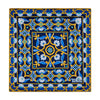 The Art of Caltagirone Blue Yellow Light Blue Silk Pocket Square