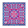 The Art of Caltagirone Fuchsia and Light Blue Silk Pocket Square