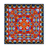 The Art of Caltagirone Red Yellow Light Blue Silk Pocket Square