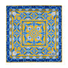 The Art of Caltagirone Yellow and Light Blue Silk Pocket Square