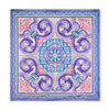 Santo Stefano White and Purple Silk Pocket Square