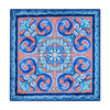 Santo Stefano Coral and Light Blue Silk Pocket Square