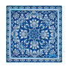 The Flower of Majolica Blue and White Silk Pocket Square