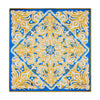 King of Ceramics Yellow and Blue Silk Pocket Square