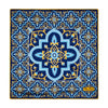 Santa Maria Tile Blue and Yellow Silk Pocket Square