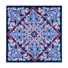 King of Ceramics Blue and Red Silk Pocket Square