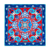 The Sun of Sicily Red and Light Blue Silk Pocket Square