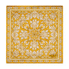 The Flower of Majolica Yellow and White Silk Pocket Square