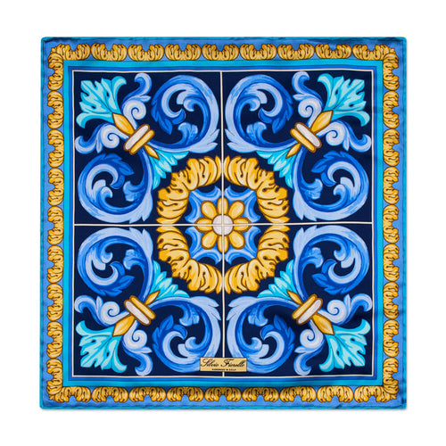 Santo Stefano Blue Silk Pocket Square